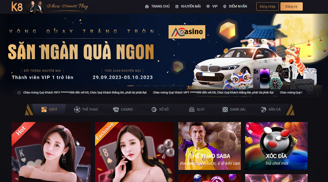 K8 - Nhà cái cá cược trực tuyến hàng đầu