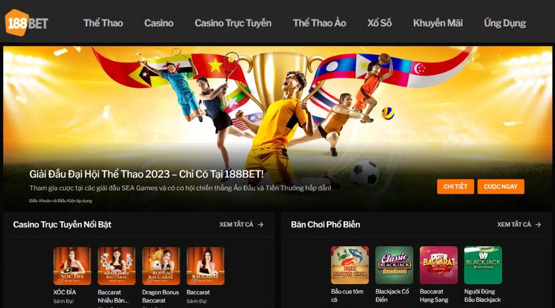 188BET - KHÁM PHÁ KHÔNG GIAN CÁ CƯỢC TRỰC TUYẾN HÀNG ĐẦU