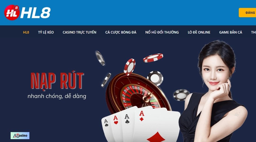 Hình thức nạp rút siêu dễ tại HL8